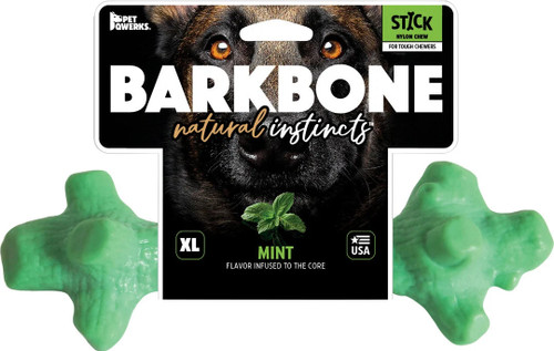 Pet Qwerks  Dinosaur Barkbone Breath Stick Mint XL