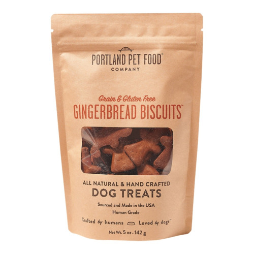 Portland Dog Grain Free Gluten Free Gingerbread Biscuits 5oz.