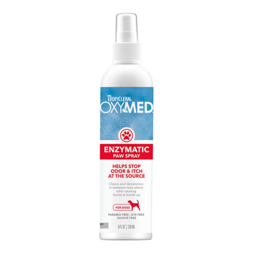 Tropiclean Oxymed Dog Enzymatic Paw Odor & Itch Spray 8oz.