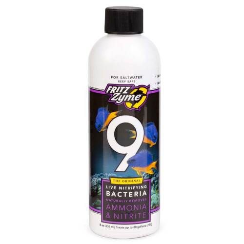 Fritz FritzZyme 9 Saltwater Live Nitrifying Bacteria 1ea/8 floz.