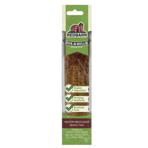 Redbarn Pet Products Dur-A-Bulls Stick Hickory BBQ, 1ea/40Ct, MD