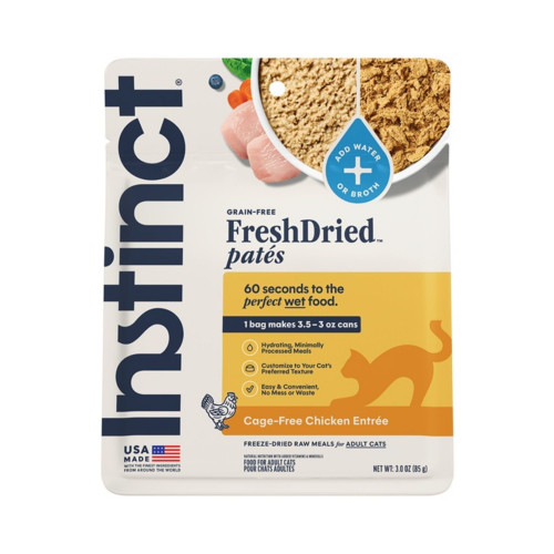 Instinct Freshdried Pates Cat Freeze-dried Chicken Grain-free 3oz.