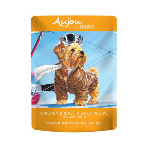 Rawz Aujou Dog Pouch Chicken Breast Duck 2.4oz. (Case of 8)