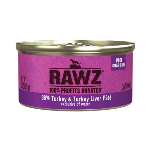 Rawz Cat 96% Turkey Turkey Liver Pate 3oz. (Case of 18)