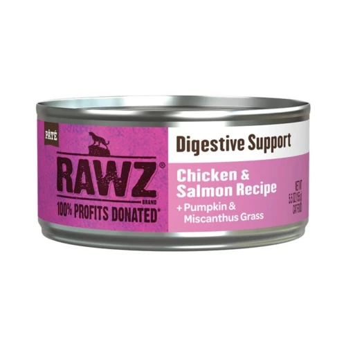 Rawz Digestive Cat Chicken Salmon Pate 5.5oz. (Case of 24)