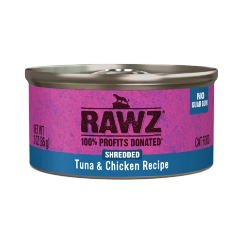 Rawz Cat Shredded Tuna Chicken 3oz. (Case of 18)