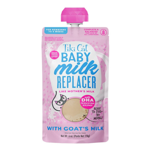 Tiki Pet Cat Milk Replacer Kitten Goat Milk 6oz. (Case of 6)