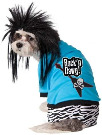 Rubie's Costume Company Rock Star Pet Costume and Wig