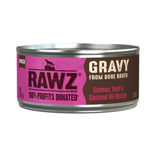 Rawz Cat Gravy Salmon Beef Coconut Oil 5.5oz. (Case of 24)