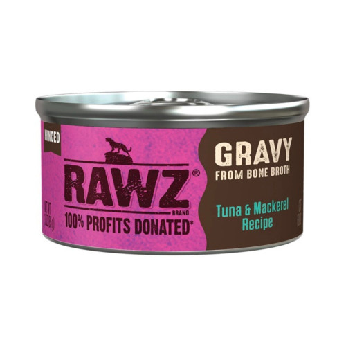 Rawz Cat Gravy Tuna Mackerel 3oz. (Case of 18)