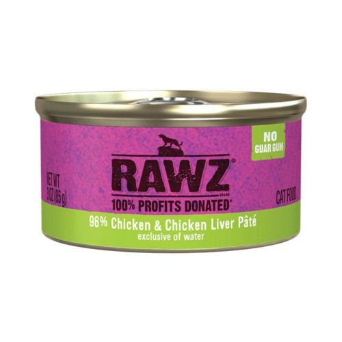 Rawz Cat 96% Chicken Chicken Liver Pate 3oz. (Case of 18)