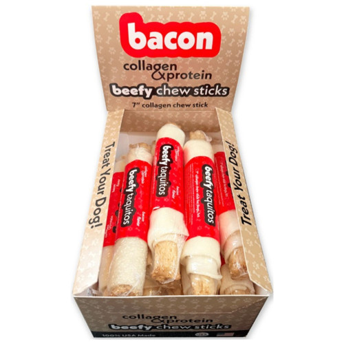 Frankly Dog 7" Bacon Beefy Taquito 12Ct Display Box
