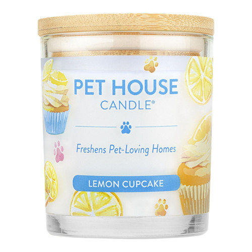 Pet House Lemon Cupcake Large Candle (Case of 3)