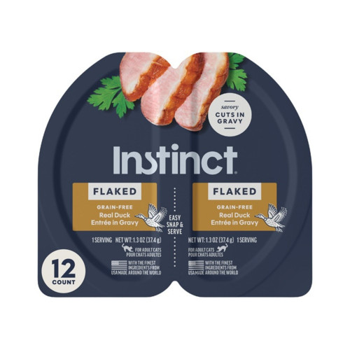 Instinct Flaked Split Cup Duck Grain-free 2.64oz. (Case of 12)