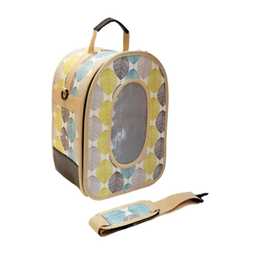 A and E Cages Happy Beaks Soft Sided Voyager Bird Carrier Tan LG