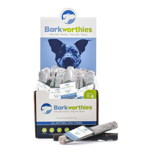 Barkworthies Rabbit Liver Roll Chew Treat Training Aid Fully Digestible Health Black 6 in. 6 X 1 X 1 inches