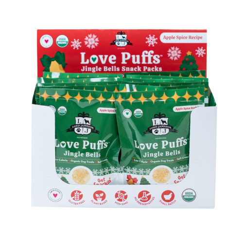Lord Jameson Dog Love Puffs Tray Jingle Bells  12 Pack