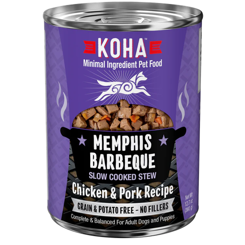 Koha Dog Grain Free Memphis BBQ Stew 12.7oz.(Case of 12)