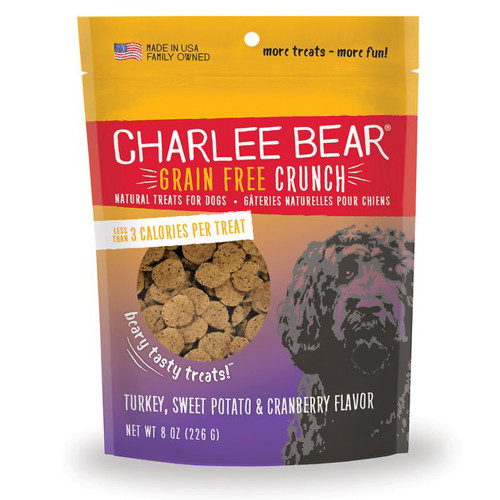 Charlee Bear Dog Crunch Grain Free Turkey & Sweet Potato 8Oz