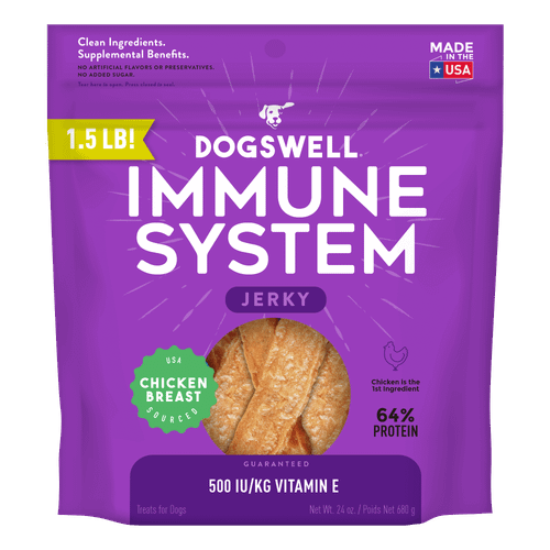 Dogswell Jerky Immunity & Defense Dog Treats - Chicken 24 oz Stainless steel