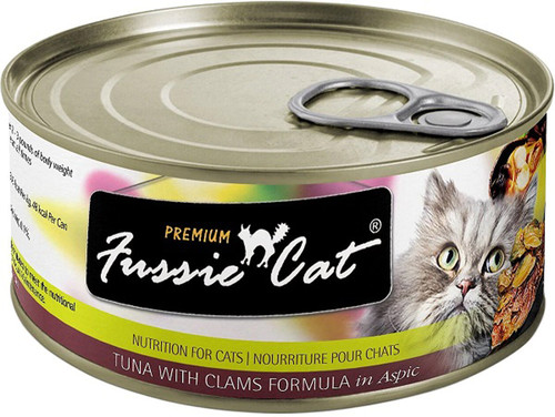 Fussie Cat Premium Tuna Clams  In Aspic 2.82oz/24 Can