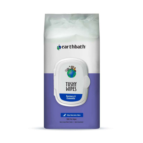 Earthbath Dog Wipes Tush Rosemary Chamomile 72 Count