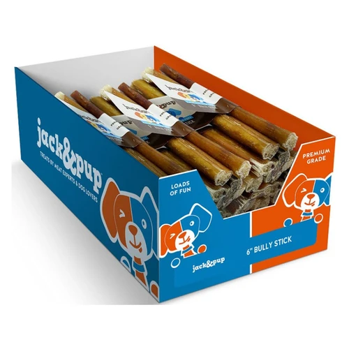 Jack & Pup Bully Stick 6"(50)  Display Box