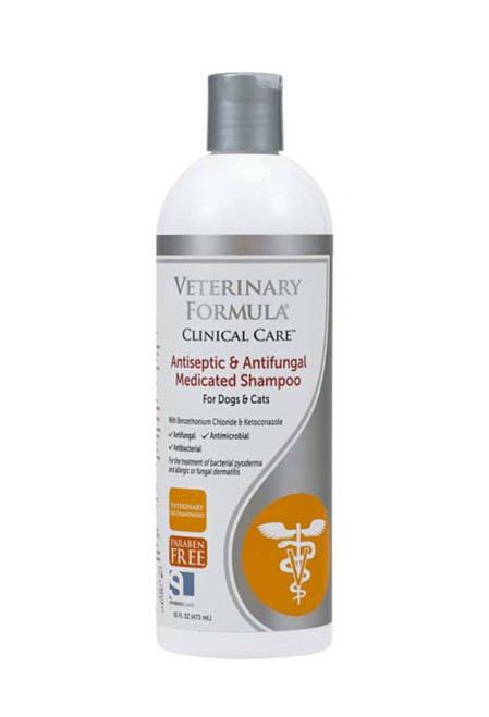 Synergy Labs Veterinary Formula Clinical Care Antiseptic and Antifungal Shampoo 16 Fl Oz