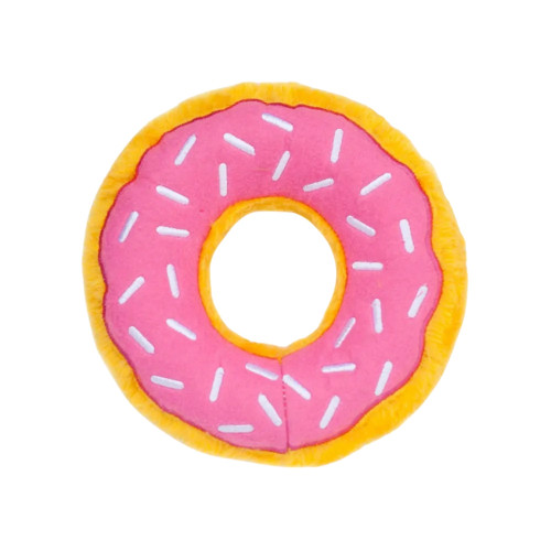 ZippyPaws Donutz Dog Toy Strawberry 1ea/Md