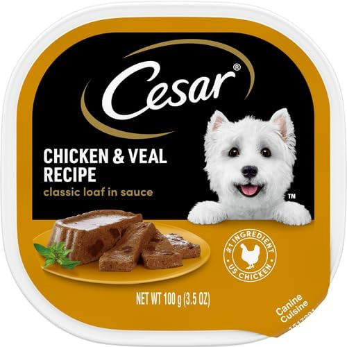 Cesar Chicken and Veal In Meaty Juices Wet Dog Food 24Ea/3.5 Oz, 24 Pk