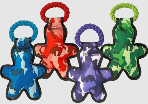 Multipet Tug 'O Man With Rope Dog Toy Assorted 1ea/14 in