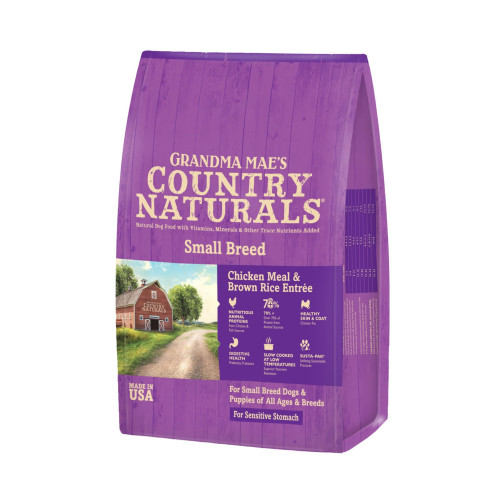 Grandma Mae's Country Naturals Small Breed Sensitive Stomach Dry Dog Food Chicken & Rice 4lb