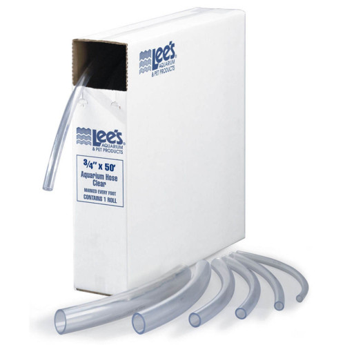 Lees Aquarium Tubing - Clear 50' Long Tube (3/4" Diameter Tubing)