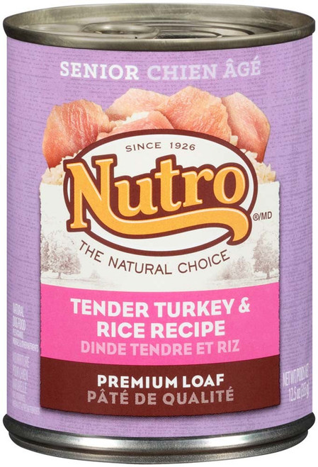 Nutro Products Tender Turkey, Sweet Potato and Green Bean Recipe Canned Senior Dog Food 12Ea/12.5 Oz, 12 Pk