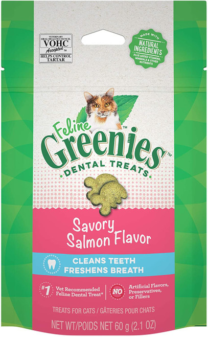 Feline Greenies Dental Treat Savory Salmon 2.1oz