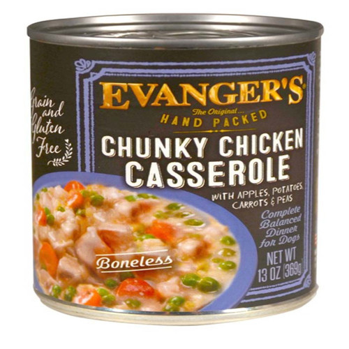 Evangers Hand Packed Chunky Chicken Casserole Canned Dog Food 12Ea/12 Oz, 12 Pk
