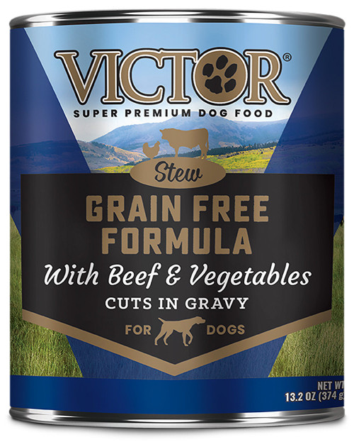 Victor Super Premium Dog Food Grain Free Beef and Vegetable In Gravy-Canine Dog Food 12Ea/13.2 Oz