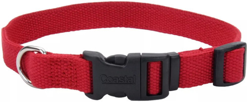 Coastal Pet New Earth Soy Adjustable Dog Collar Cranberry -  18-26"L x 1"W