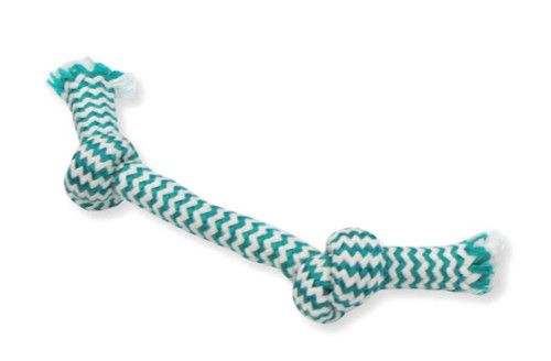 Mammoth Pet Products Extra Fresh 2 Knot Bone Toy 2 Knots Rope Bone Multi-Color 9 In, Small