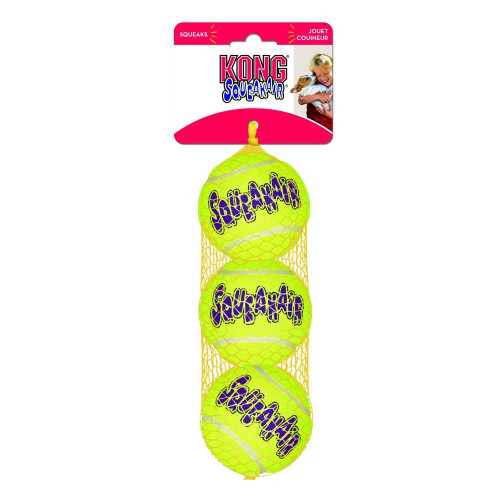 KONG AirDog Squeaker Tennis Ball Dog Toy Small 3pk