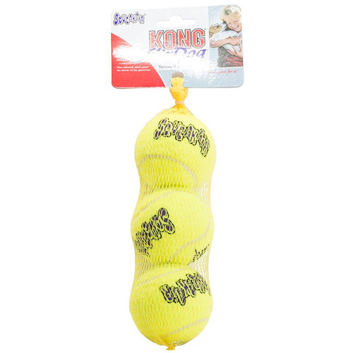 Kong Air Kong Squeakers Tennis Balls Medium - 2.75" Diameter (3 Pack )
