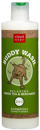 Cloud Star Buddy Wash Relaxing Green Tea & Bergamot Dog Shampoo & Conditioner, 16-oz. bottle