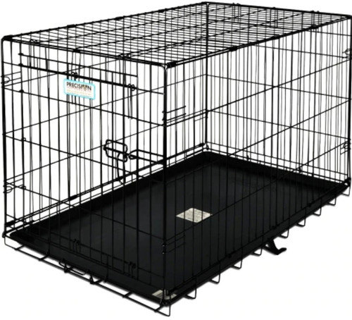 Precision Pet Pro Value by Great Crate - 1 Door Crate - Black Model 2000 (24"L x 18"W x 19"H) For Dogs up to 25 lbs