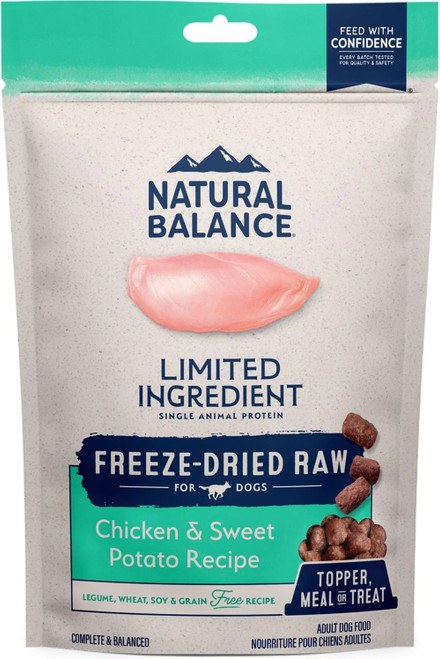 Natural Balance Pet Foods L.I.D. Freeze Dried Dog Food Chicken  Sweet Potato, 1ea/6 oz