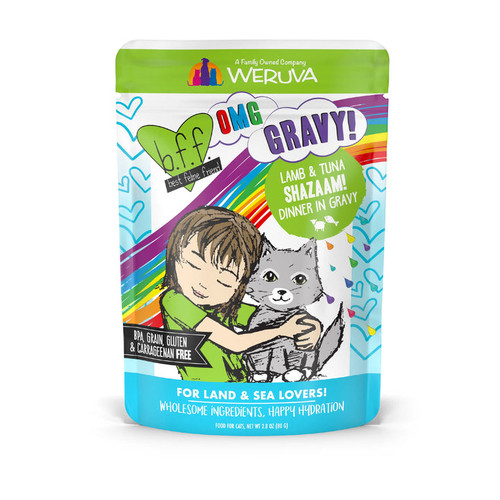 Weruva Cat BFF Omg Pouch Gf Lamb and Tuna - Shazaam 2.8 Oz 12/Tray