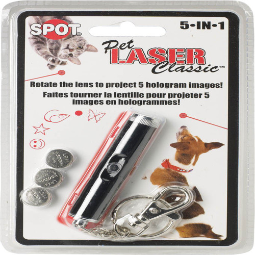 Spot Laser Classic 5-In-1 Dog Toy Laser Toy Silver One Size