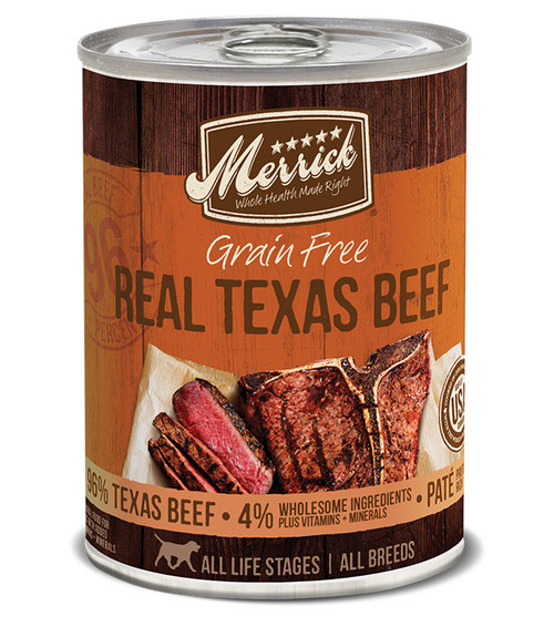 Merrick Dog Grain Free 96% Real Texas Beef 12.7 Oz.(Case Of 12)