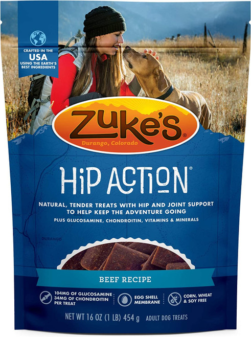 Zukes Dog Hip Action Beef 1Lb