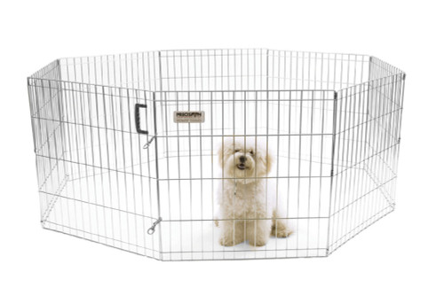 Precision Pet Silver Choice Exercise Pen Model SXP 24" Tall