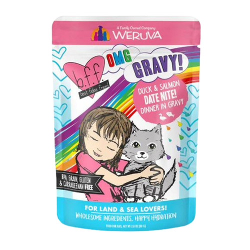 BFF Cat Omg Duck Salmon 2.8 Oz. Pouch (Case Of 12)